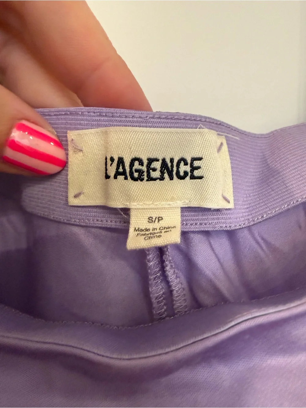 L’Agence Lavender Purple Clarissa Bias Maxi Skirt Satin Small
